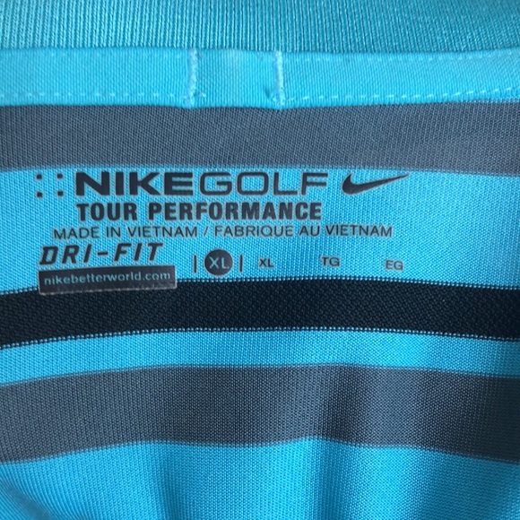Nike Golf XL Shirt Polo Henley Teal Blue - Picture 5 of 6